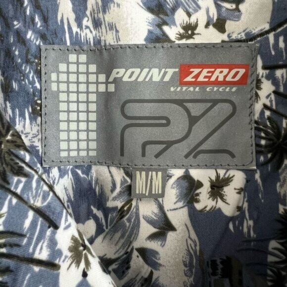 Point Zero Vital Cycle Men’s Medium Short Sleeve Hawaiian Button Down Shirt Palm - Picture 4 of 10